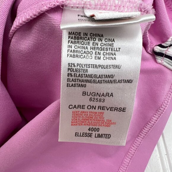 Ellesse Women's Pink V-Neck Short Sleeve Shirt Size Large Stretch Fit - Picture 6 of 9